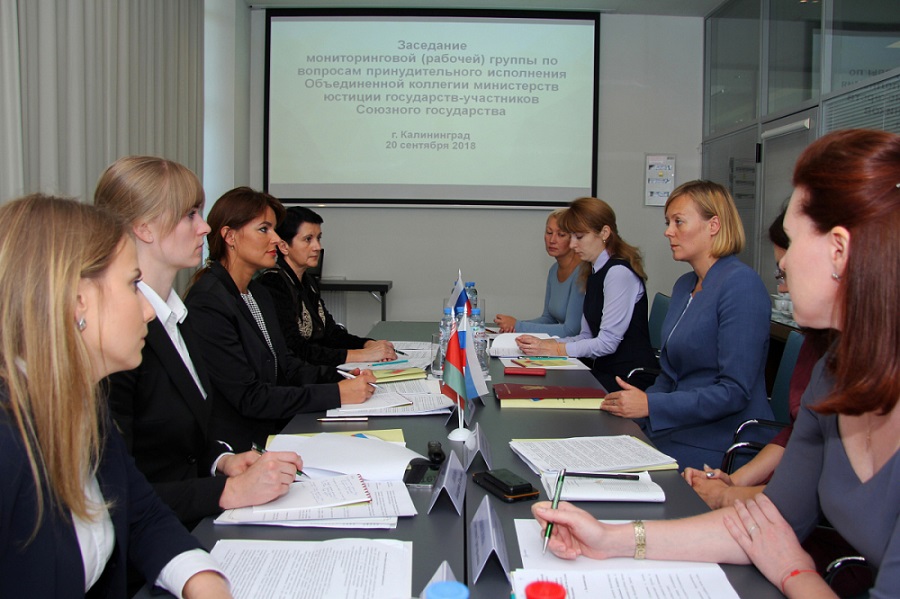 Заседание рабочей группы Объединенной коллегии министерств юстиции государств-участников Союзного государства по вопросам принудительного исполнения